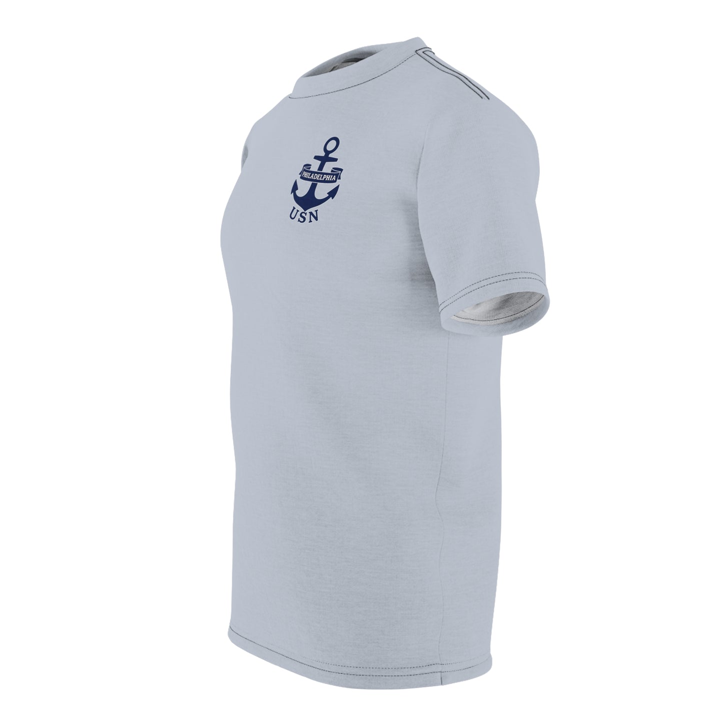 "USN Anchor", Unisex T-shirt (Bulkhead Grey)
