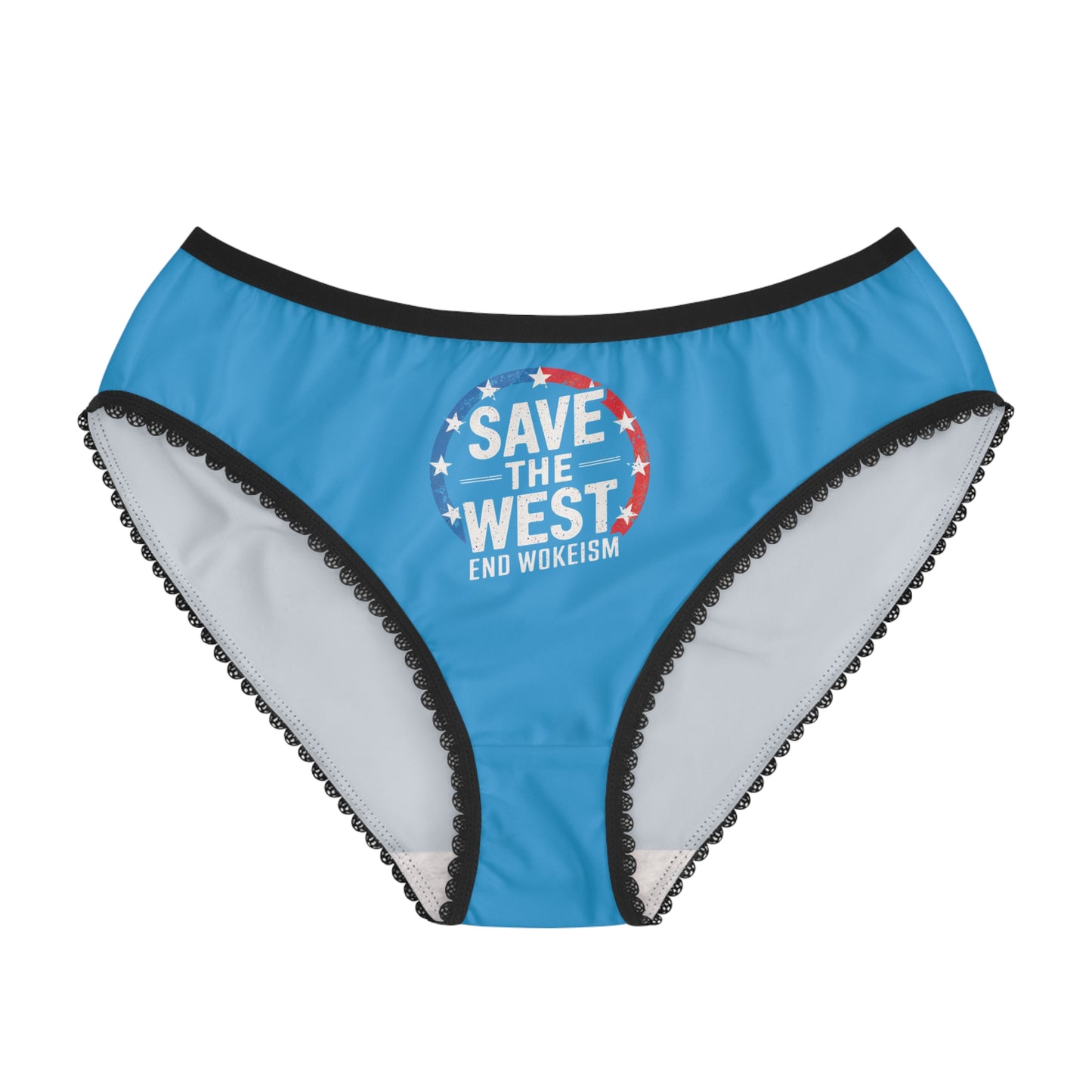 "Save the West - End Wokeism", Women's Briefs (Democrat Blue)
