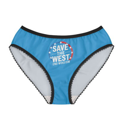 "Save the West - End Wokeism", Women's Briefs (Democrat Blue)