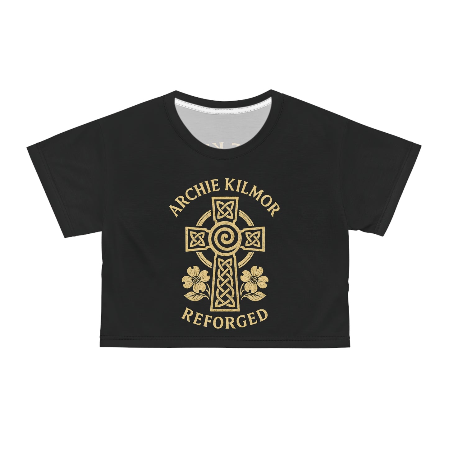 "Archie Kilmor Cross - Reforged" #01, Crop Tee (Moonless Black)