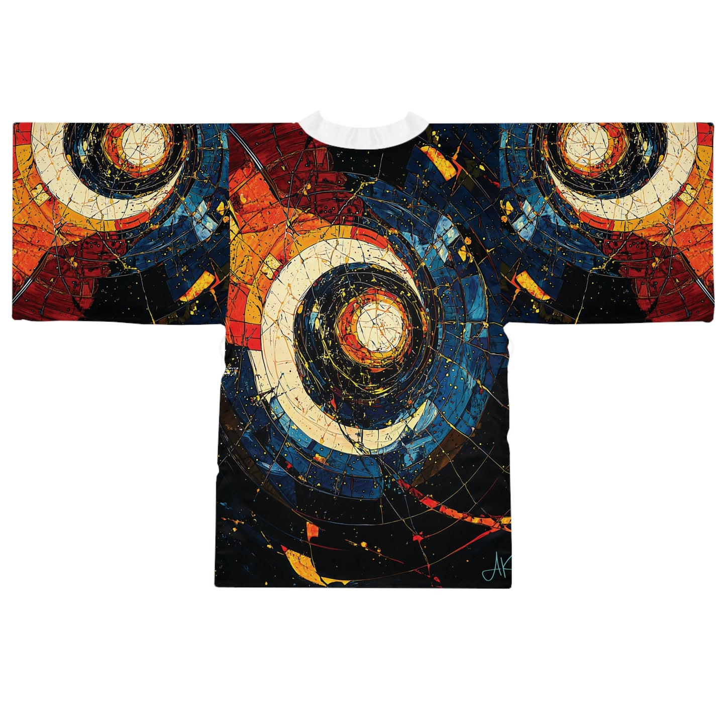 "Shatterdawn Vortex", Long Sleeve Kimono Robe