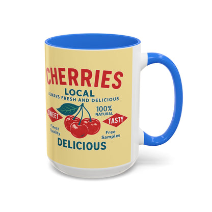 "Delicious Cherries", Colorful Mugs (11oz, 15oz) (Sanctum Veil)