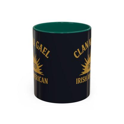 "Clan na Gael - Irish American", Colorful Mugs (11oz, 15oz) (Black Denim)