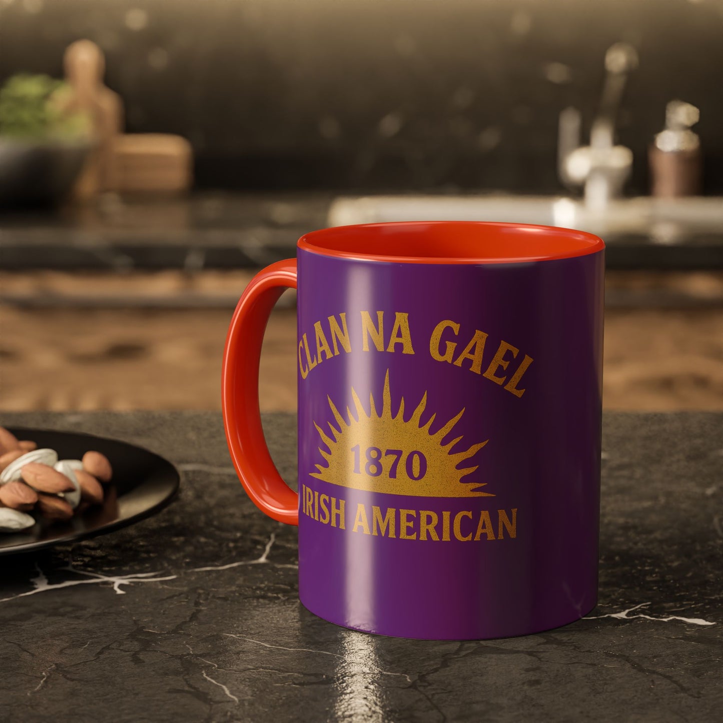 "Clan na Gael - Irish American", Colorful Mugs (11oz, 15oz) (Vesper Violet)
