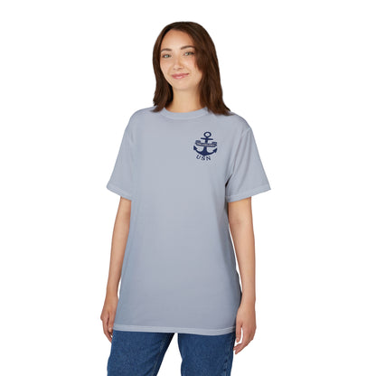 "USN Anchor", Unisex T-shirt (Bulkhead Grey)