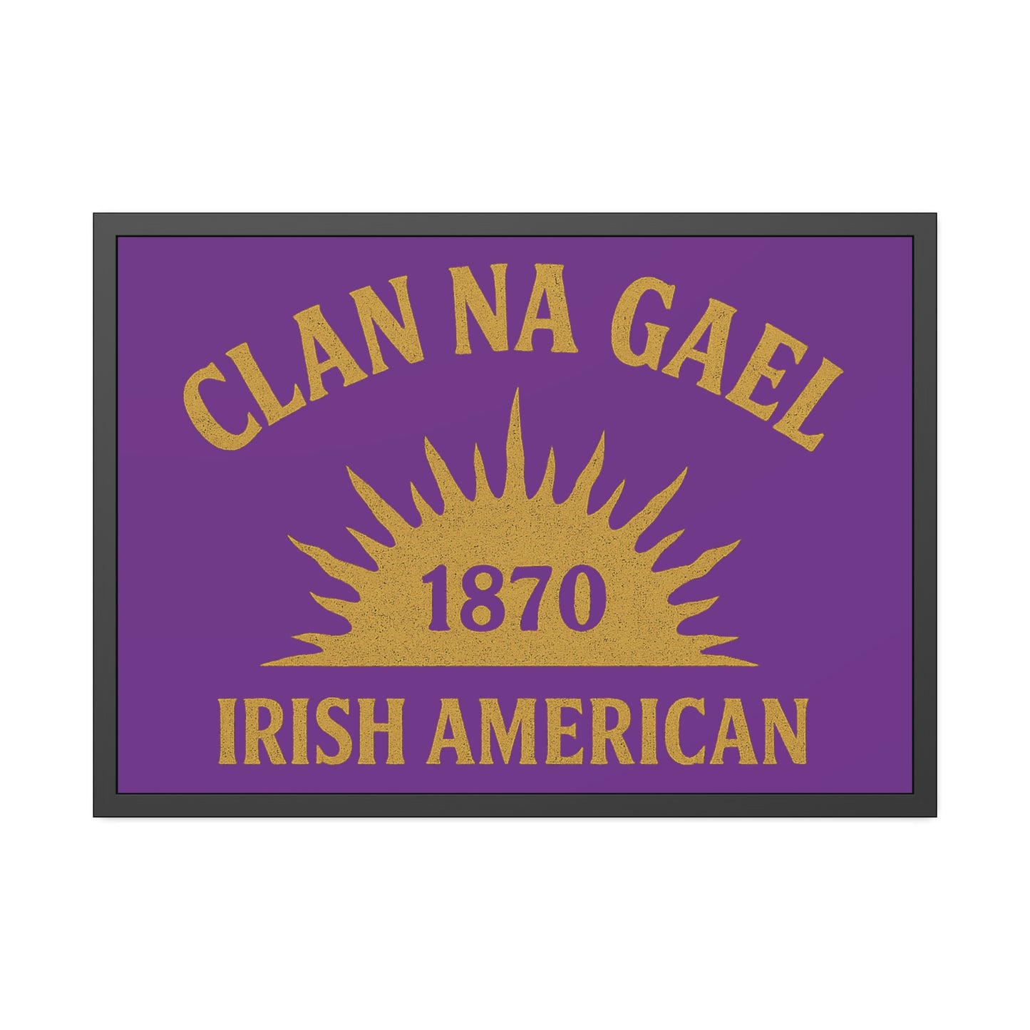 "Clan na Gael - Irish American", Framed Paper Poster (Vesper Violet)
