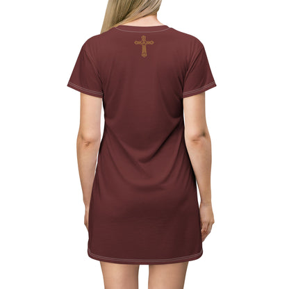 "Clan na Gael - Irish American", T-Shirt Dress (Palladius Red)