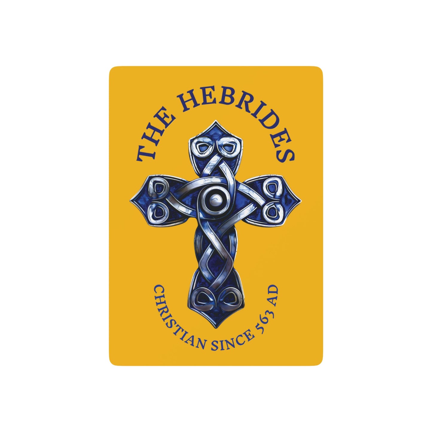 "The Hebrides - Christian Since 563 AD", Cultural Playing Cards (Amber Yellow)