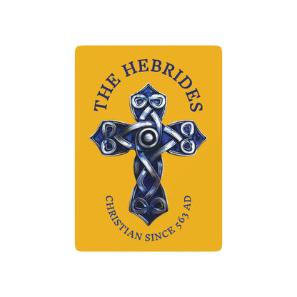 "The Hebrides - Christian Since 563 AD", Cultural Playing Cards (Amber Yellow)
