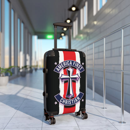 "America First Christian" Wall Art #02 Suitcases (Moonless Black)