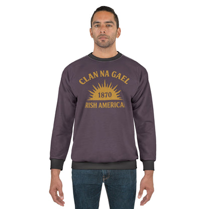 "Clan na Gael - Irish American", Unisex Sweatshirt (Purple Verbena)