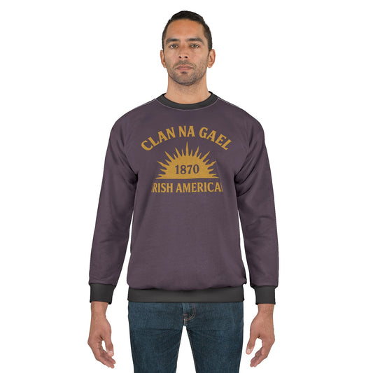 "Clan na Gael - Irish American", Unisex Sweatshirt (Purple Verbena)