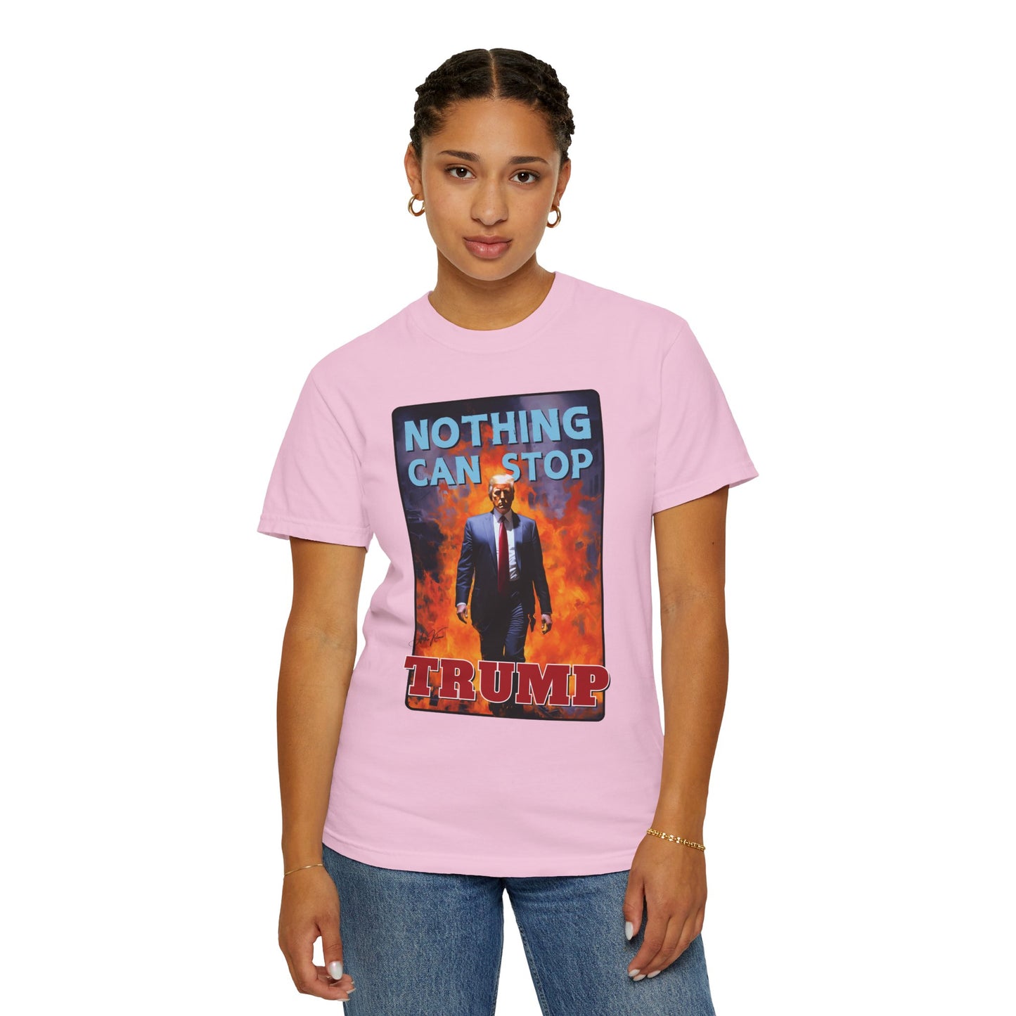"Nothing Can Stop Trump", Unisex T-shirt (Light Colors)