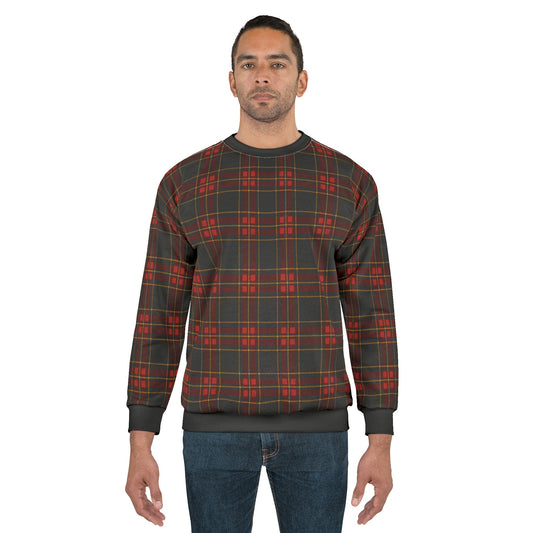 "Kilmor Gallóglach Tartan", Unisex Sweatshirt (Gallóglach Black Cuffs and Collar)