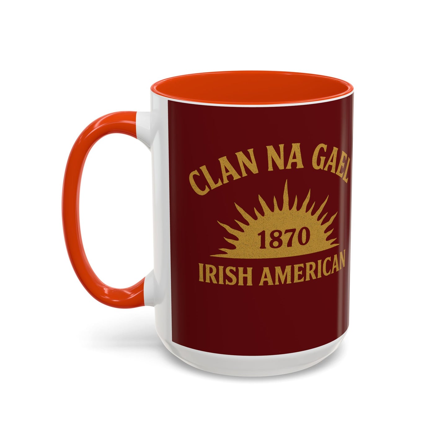 "Clan na Gael - Irish American", Colorful Mugs (11oz, 15oz) (Palladius Red)