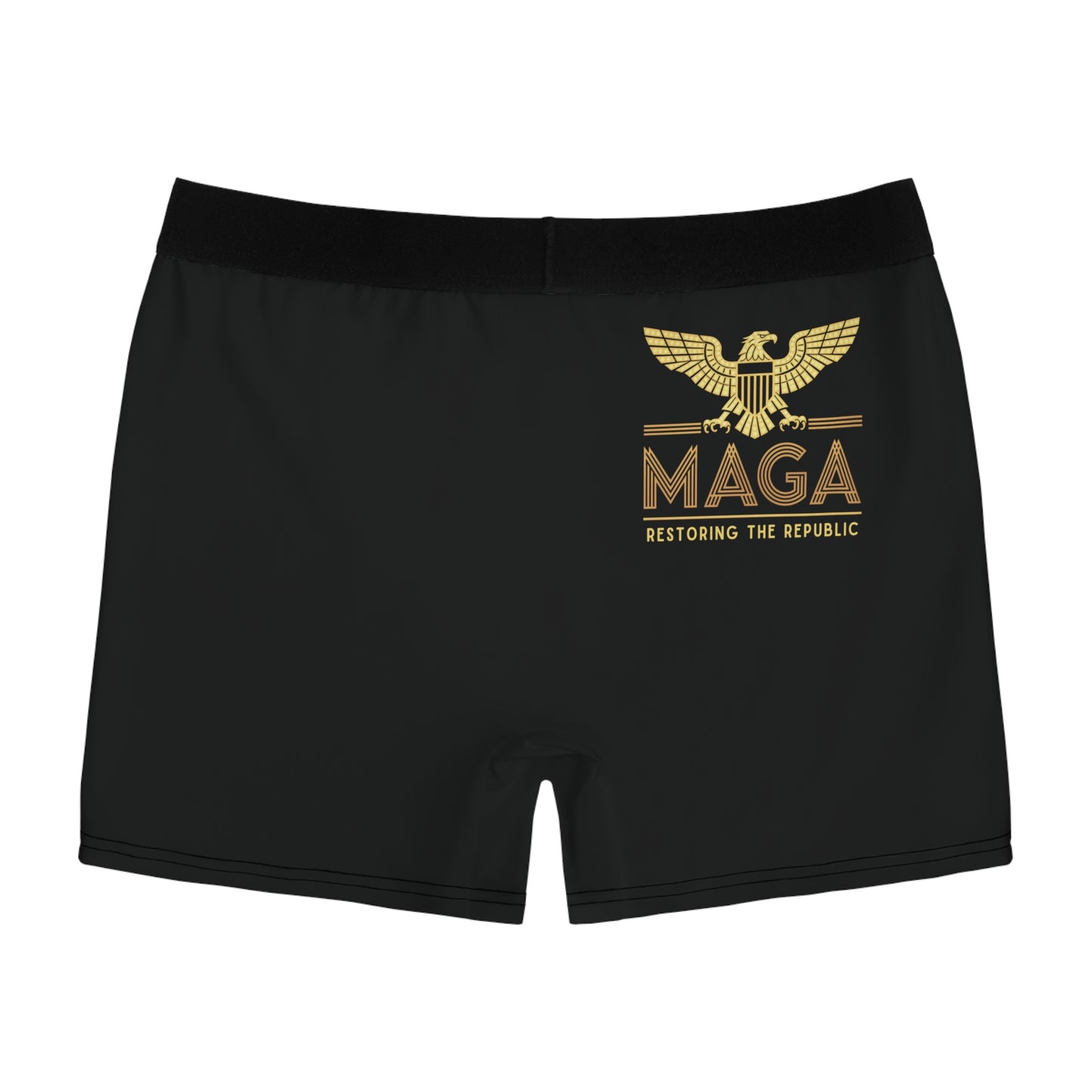 "MAGA - Restoring the Republic", Men's Boxer Briefs (Moonless Black)