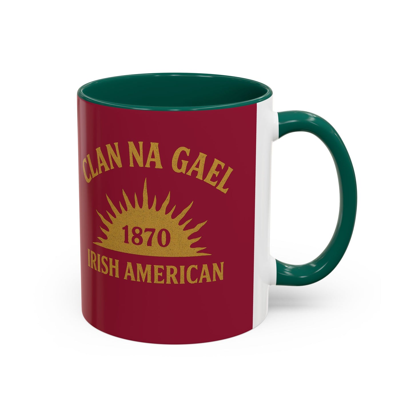 "Clan na Gael - Irish American", Colorful Mugs (11oz, 15oz) (Fénechas Red)