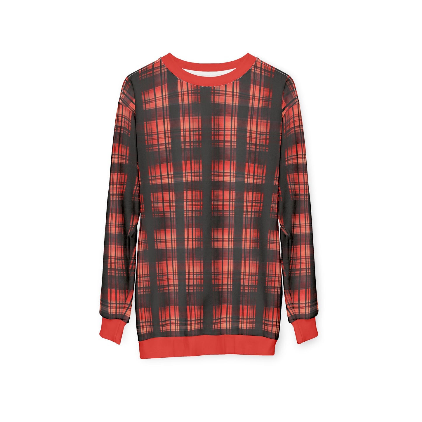 "Kin of Flame", Unisex Sweatshirt (Faded Red Cuffs and Collar)