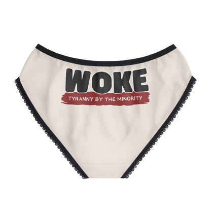 "Woke - Tyranny by the Minority", Women's Briefs (Seashell White)