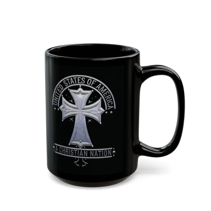 "USA - A Christian Nation" #02, Black Mug (11oz & 15oz)