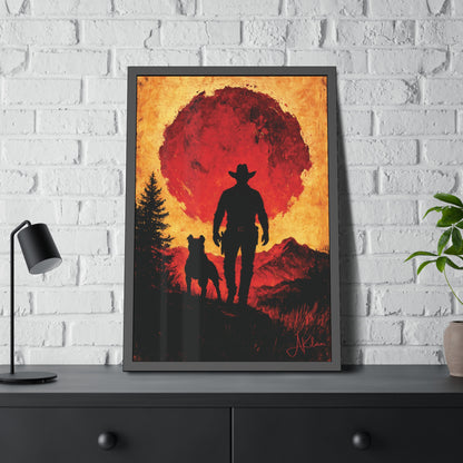 "Watchman of the Red Sun", Framed Paper Poster