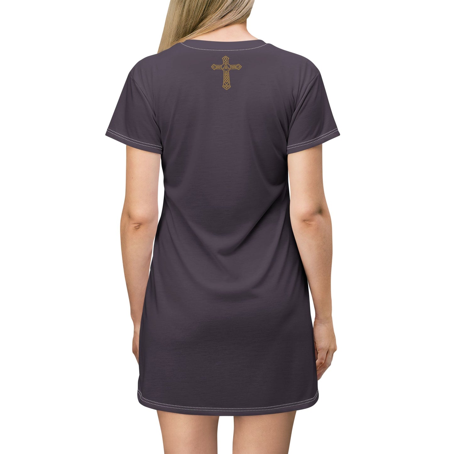"Clan na Gael - Irish American", T-Shirt Dress (Purple Verbena)