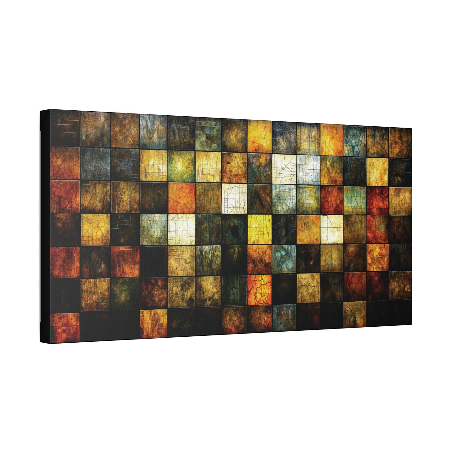 "Wood Block Pattern" #01, Classic Stretched Canvas Fine Art Print
