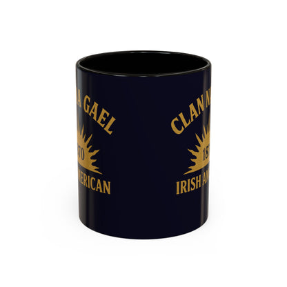"Clan na Gael - Irish American", Colorful Mugs (11oz, 15oz) (Black Rock Blue)