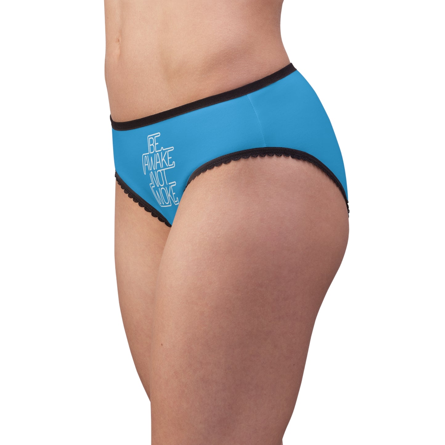 "Be Awake Not Woke" #1, Women's Briefs (Democrat Blue)