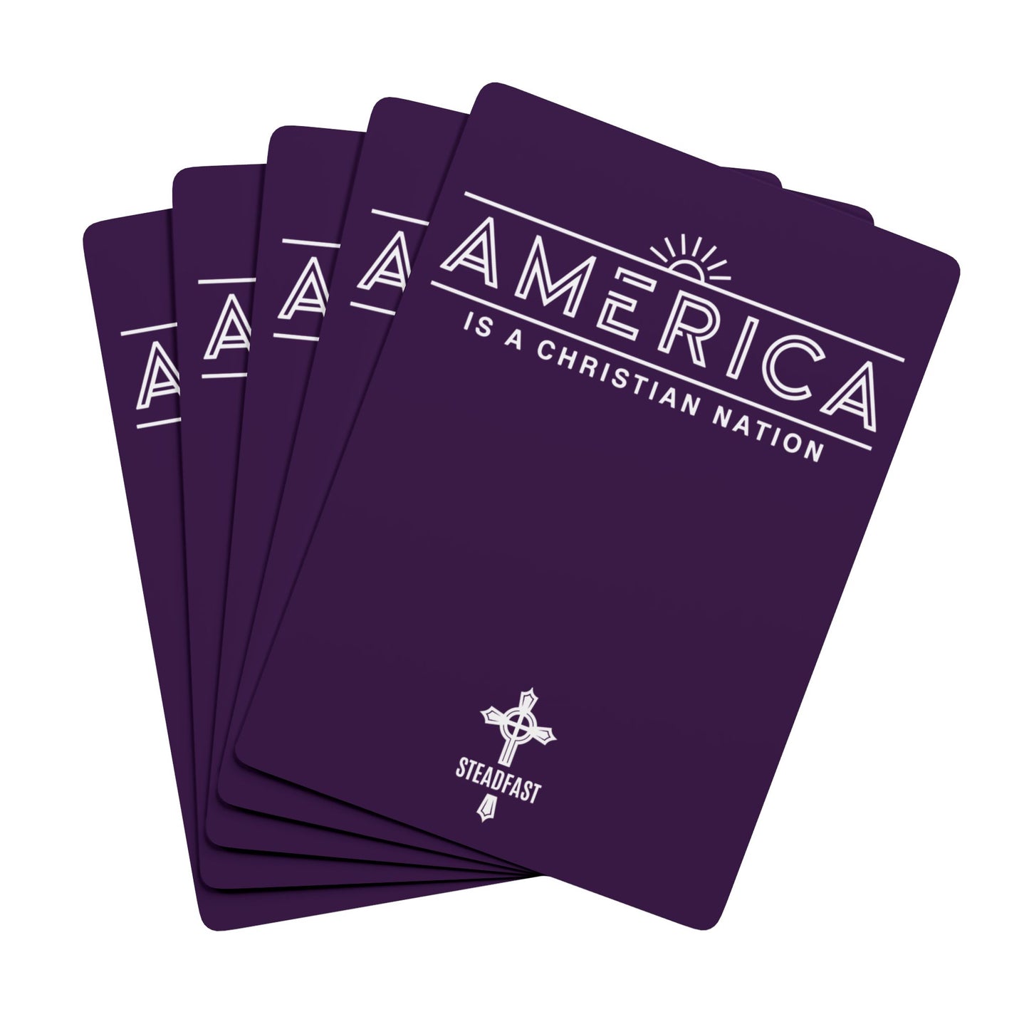 "America is a Christian Nation", Christian Playing Cards (Imperial Plum)