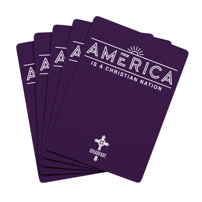 "America is a Christian Nation", Christian Playing Cards (Imperial Plum)