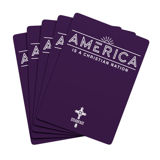 "America is a Christian Nation", Christian Playing Cards (Imperial Plum)