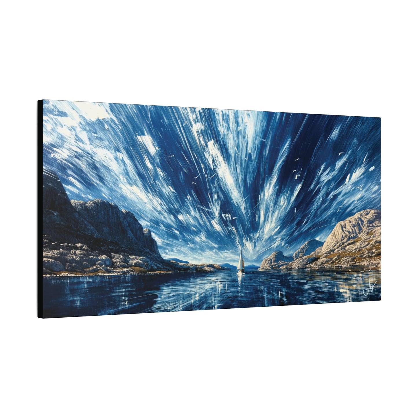 "Ancient Highway Racing Riven Sky", Fine Art Matte Canvas, Stretched, 1.25"