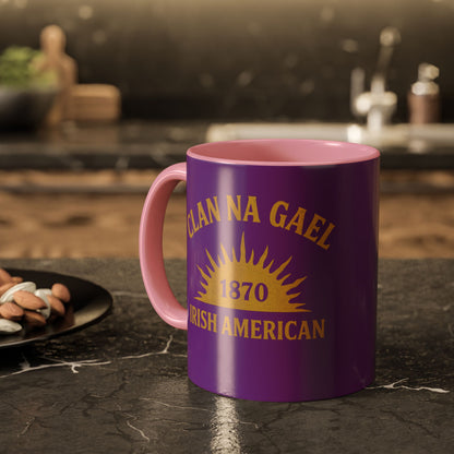 "Clan na Gael - Irish American", Colorful Mugs (11oz, 15oz) (Vesper Violet)