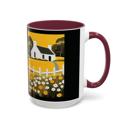 "Eaglais a’ Bhuidhe (Gaelic) - The Church of Golden Hope (English)", Colorful Mugs (11oz & 15oz)