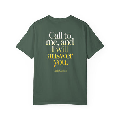 "Call to Me - Jeremiah 33:3" #02, Unisex T-shirt
