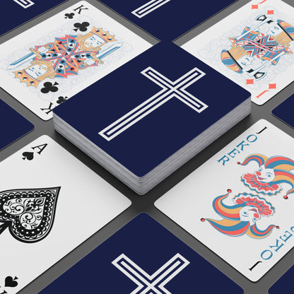 "A Simple Cross", Chrsitian Playing Cards (Norway Blue)