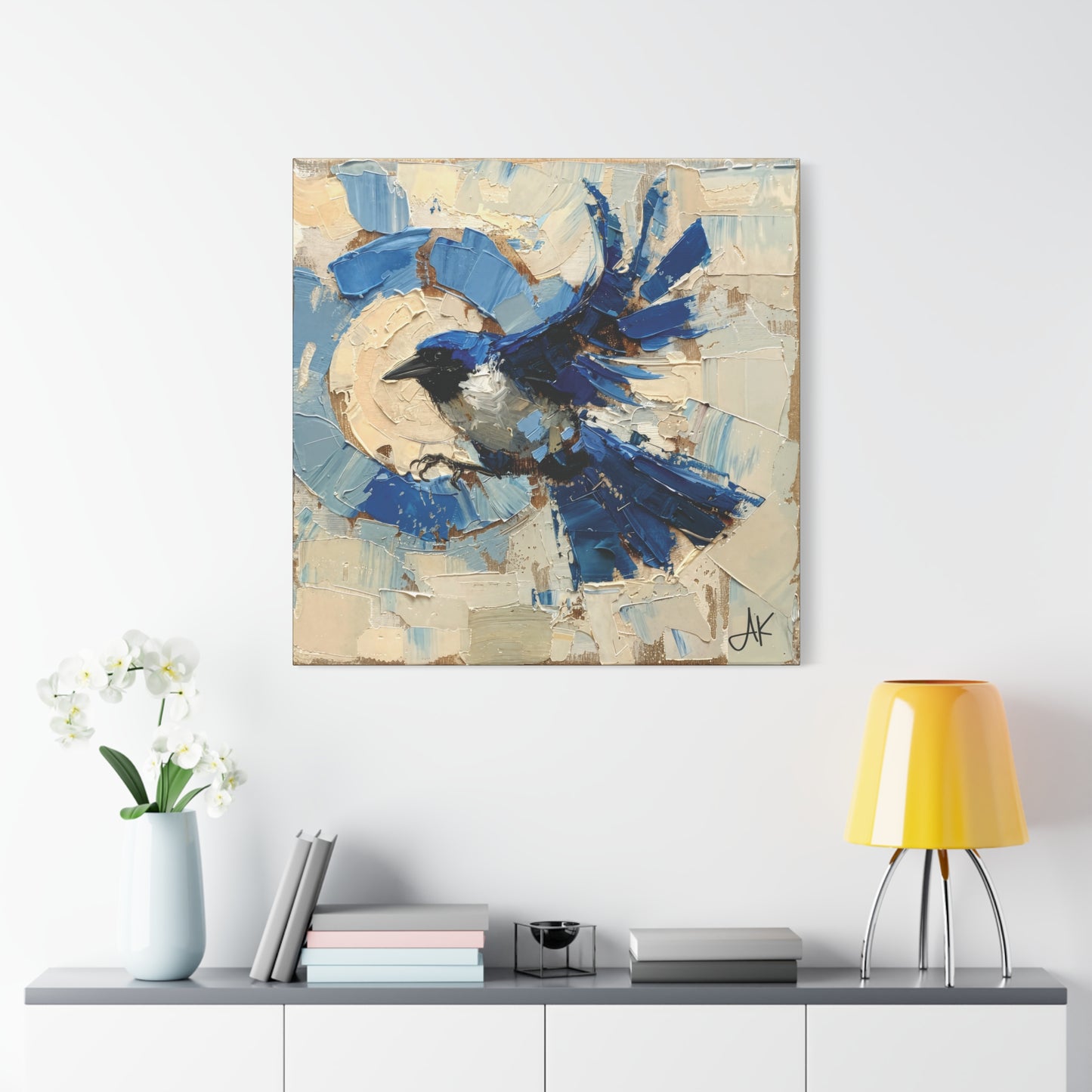"Liberty Blue Bird", Fine Art Matte Canvas, Stretched, 1.25"
