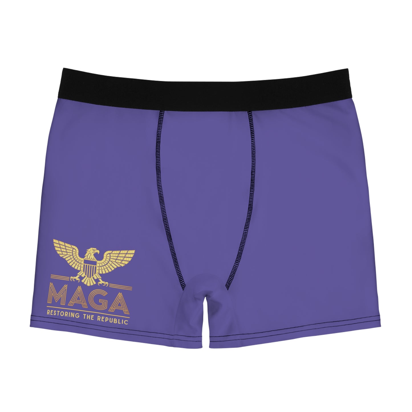 "MAGA - Restoring the Republic", Men's Boxer Briefs (Purple Blue)