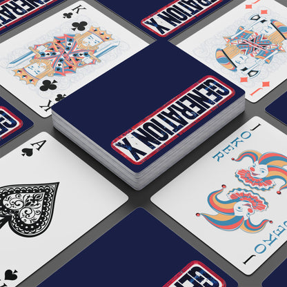 "Generation X", Retro Playing Cards (Norway Blue)