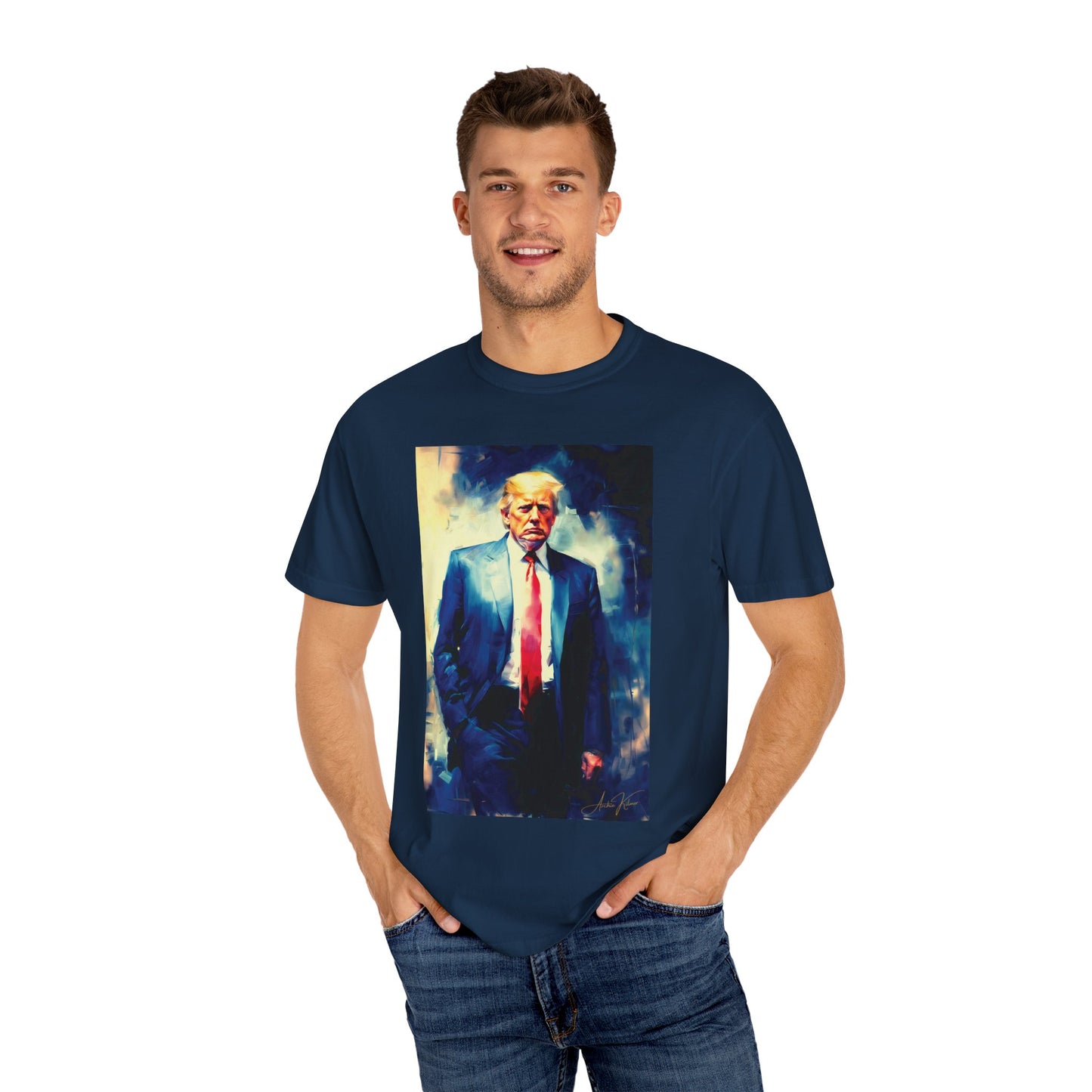 "Trump Portrait No. 6", Unisex T-shirt (Dark Colors)