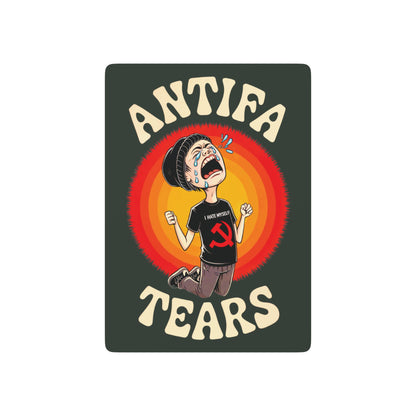 "Antifa Tears" #01, Political Playing Cards (Hail Cloud Grey)