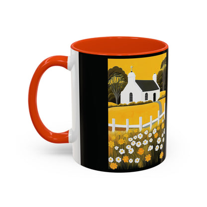 "Eaglais a’ Bhuidhe (Gaelic) - The Church of Golden Hope (English)", Colorful Mugs (11oz & 15oz)