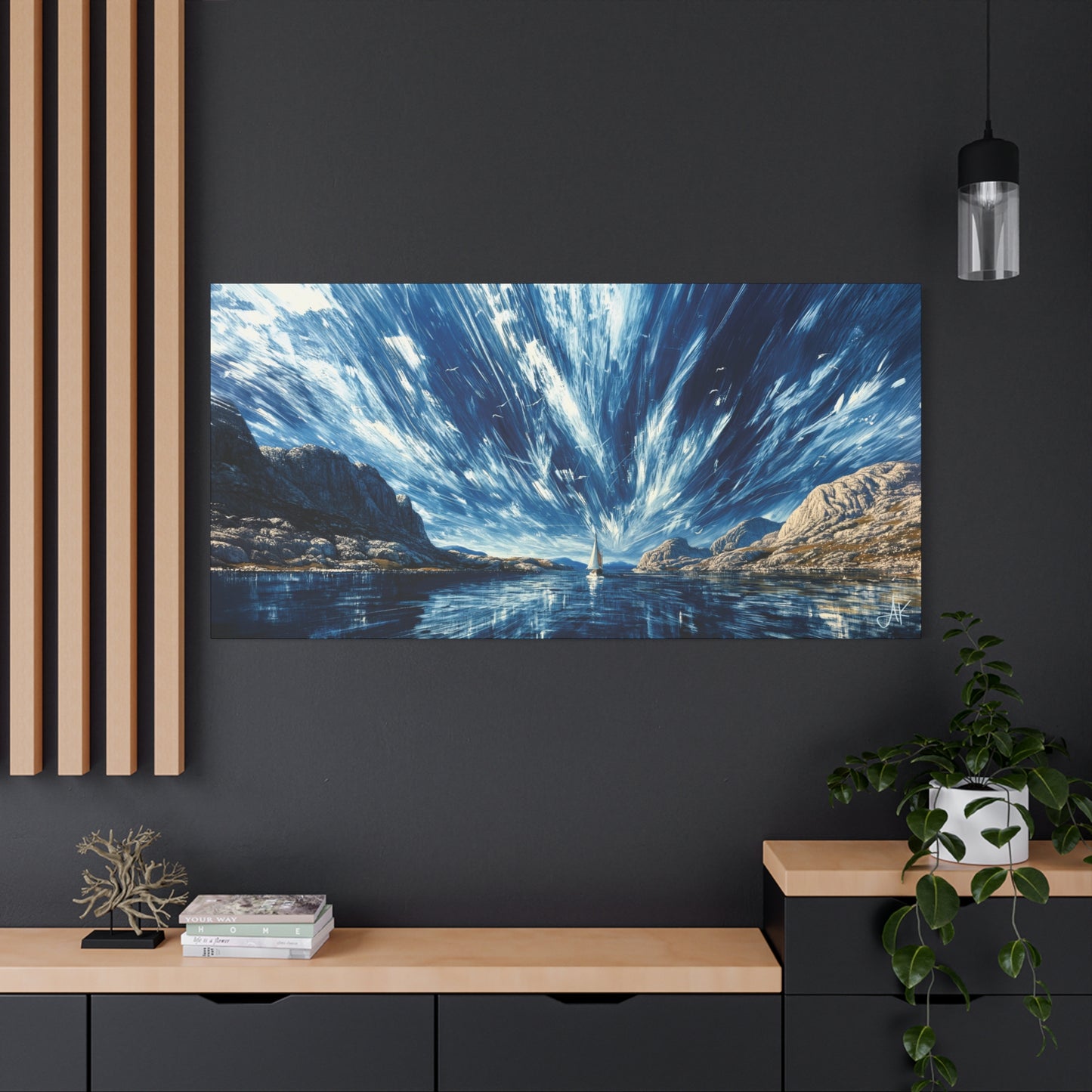 "Ancient Highway Racing Riven Sky", Fine Art Matte Canvas, Stretched, 1.25"