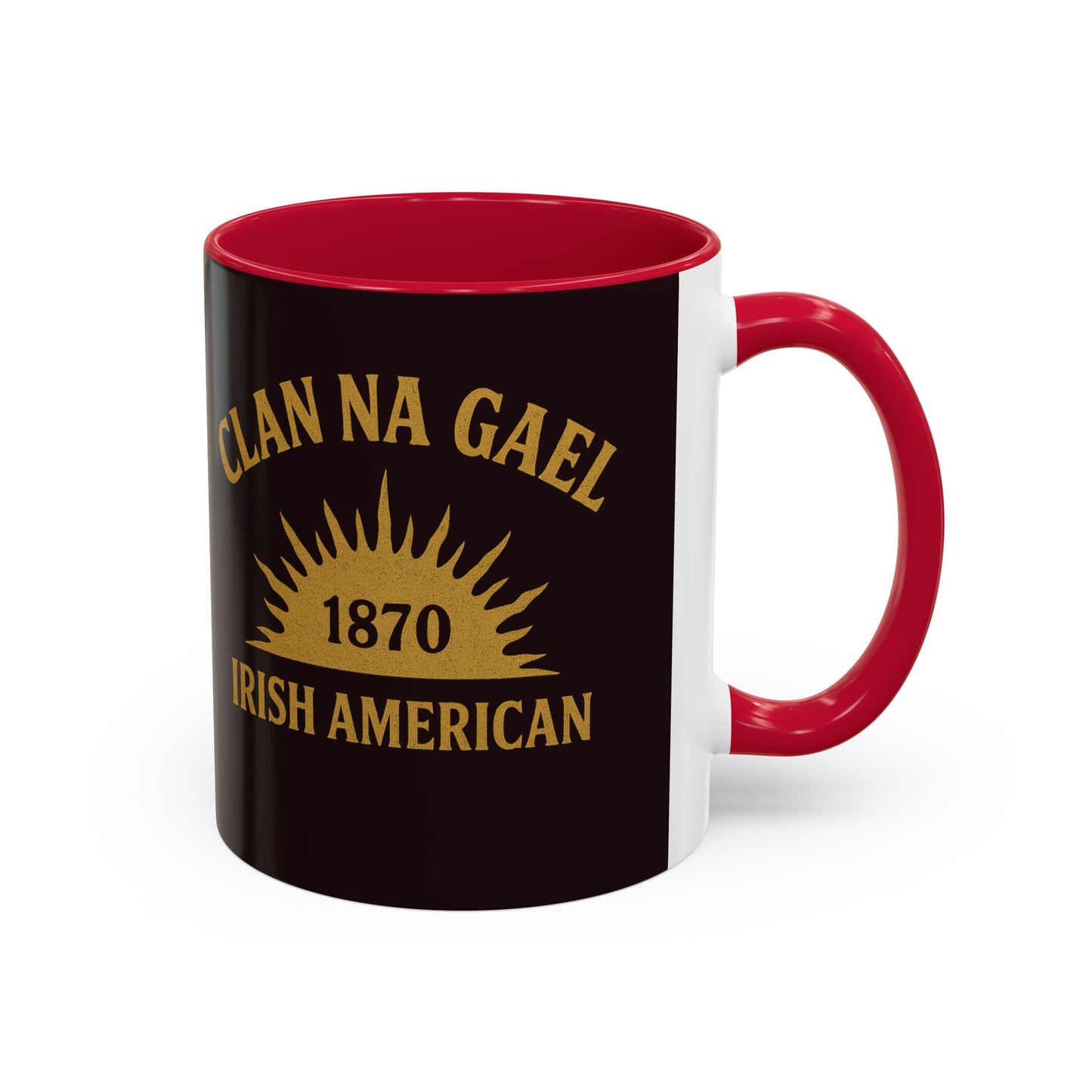 "Clan na Gael - Irish American", Colorful Mugs (11oz, 15oz) (Seal Brown)