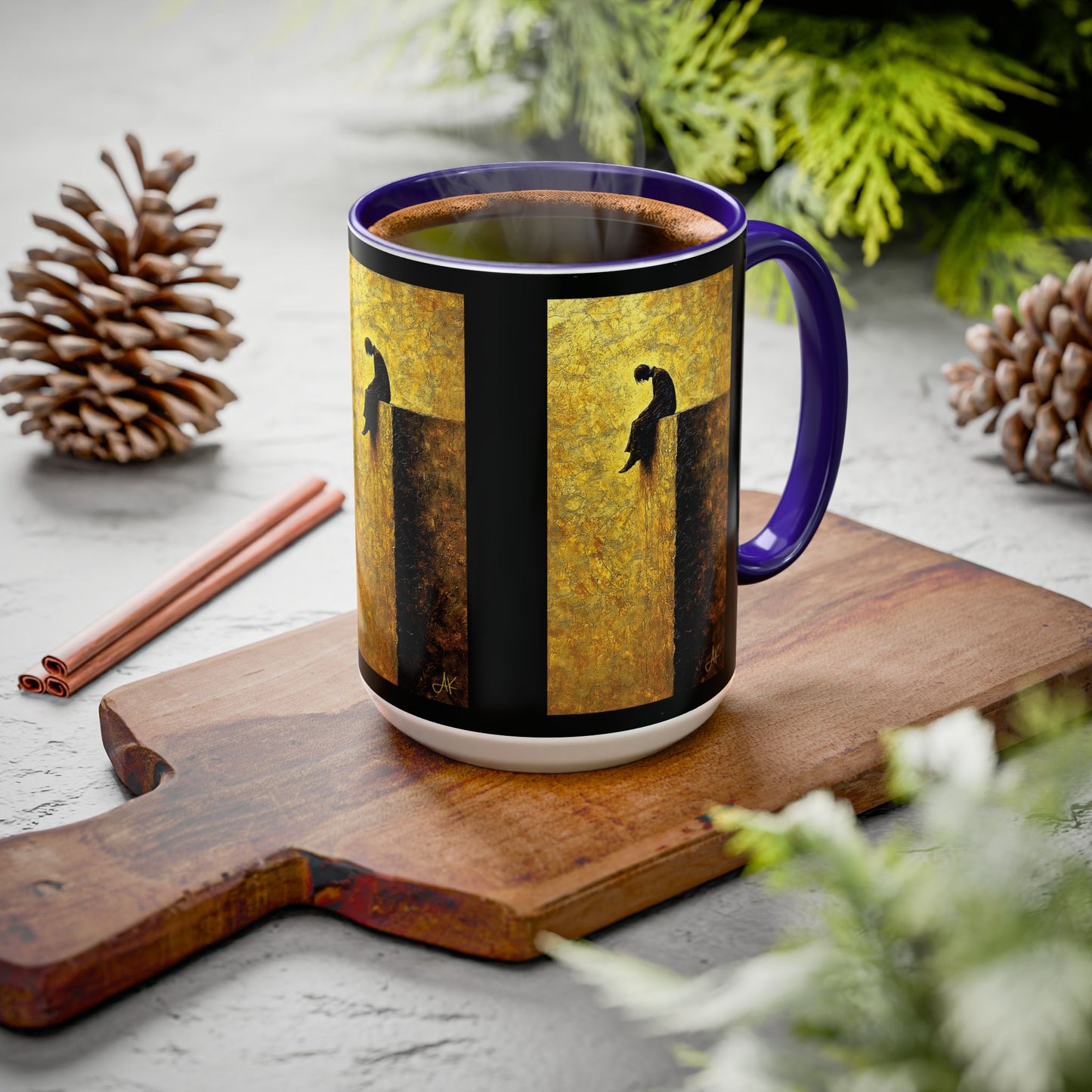 "In Darkest Hour He Is With Me", Colorful Mugs (11oz, 15oz)