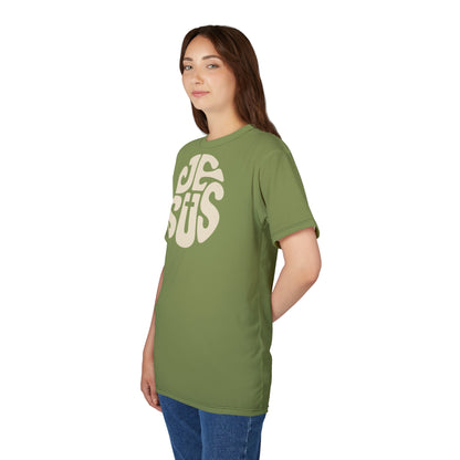 "Retro Jesus", Unisex T-shirt (Sage Green)