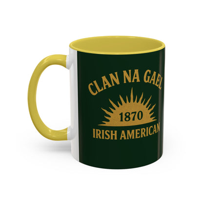 "Clan na Gael - Irish American", Colorful Mugs (11oz, 15oz) (Fenian Green)