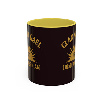 "Clan na Gael - Irish American", Colorful Mugs (11oz, 15oz) (Seal Brown)