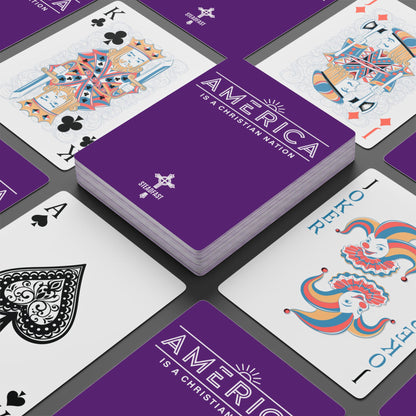 "America is a Christian Nation", Christian Playing Cards (Vesper Violet)